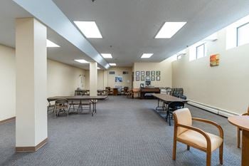 Community lounge with kitchen
